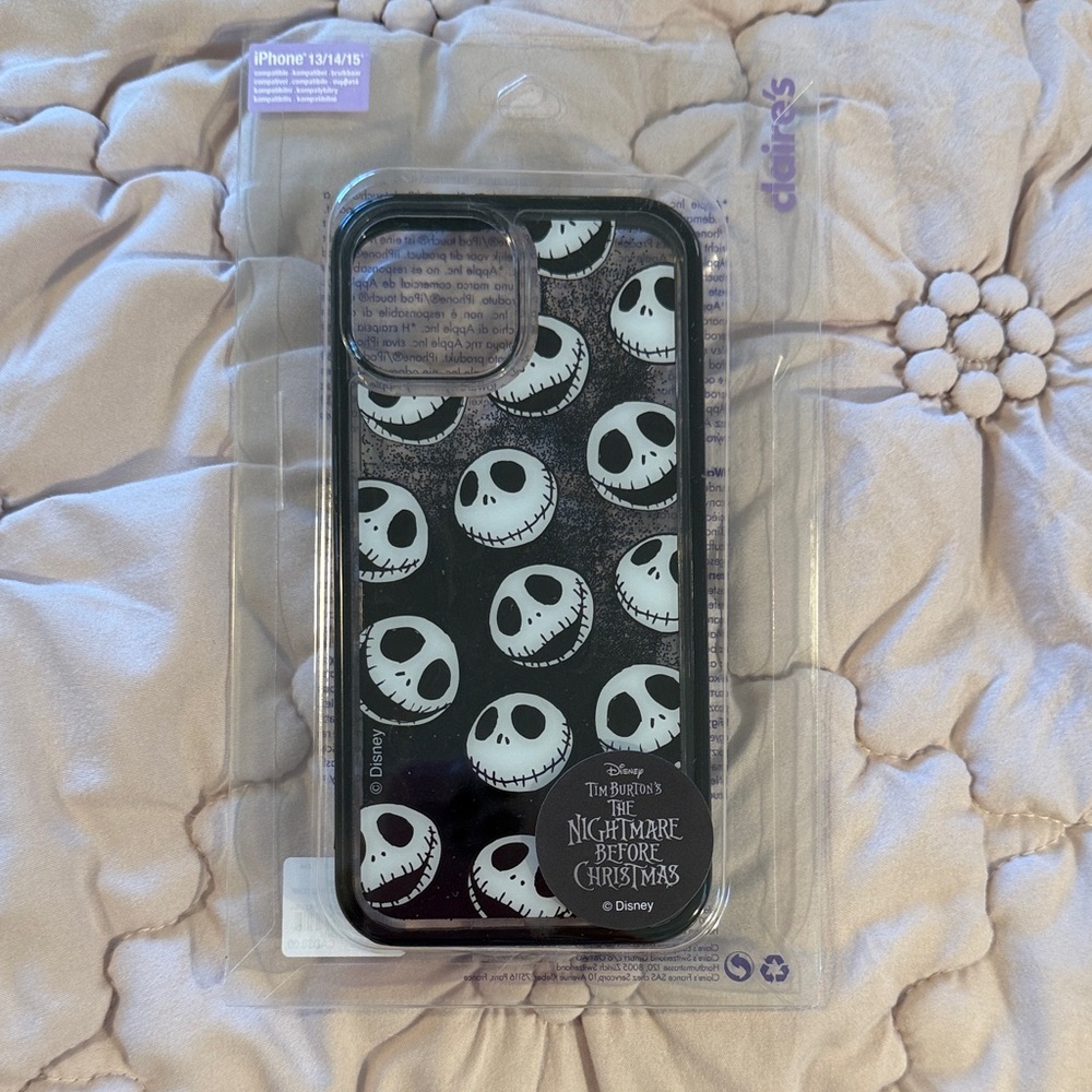 NIB Disney Nightmare Before Christmas iPhone Case - Black and White